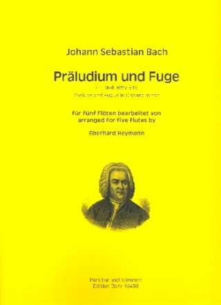 Prludium und Fuge cis-Moll BWV819 fr 5 Flten Partitur und Stimmen