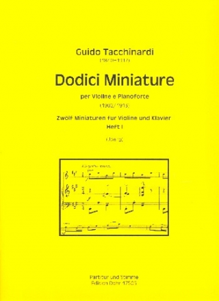 12 Miniaturen Band 1 (Nr.1-6) fr Violine und Klavier