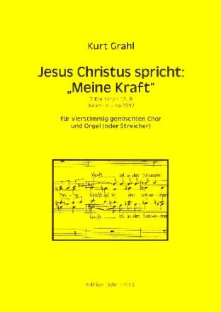 Jesus Christus spricht Meine kraft fr gem Chor und Orgel (Streicher) Partitur