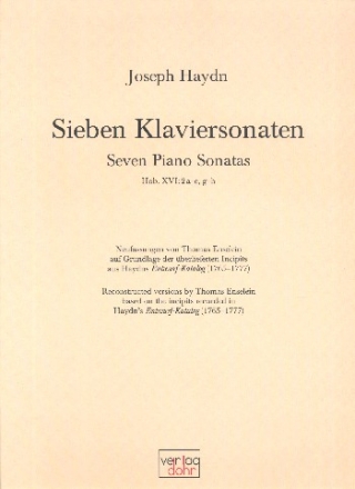 7 Klaviersonaten Hob.XVI:2a-e und g-h fr Klavier