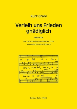 Verleih uns Frieden gndiglich fr gem Chor a cappella Partitur