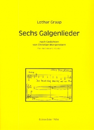 6 Galgenlieder fr Bariton und Klavier Partitur