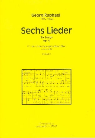 6 Lieder op.4 fr gem Chor a cappella Partitur