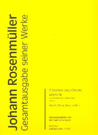 O Domine Jesu Christe adoro te RWV.E4 Alt , Tenor, Bass und Bc Partitur