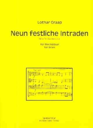 9 festliche Intraden fr Blechblser (Posaunenchor) Spielpartitur