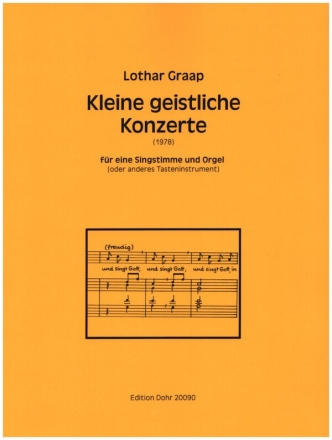 Kleine geistliche Konzerte fr Gesang und Orgel Partitur