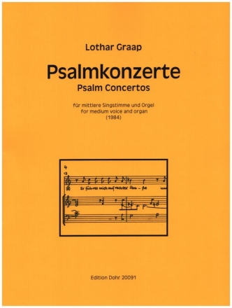 Psalmkonzerte fr Gesang (mittel) und Orgel