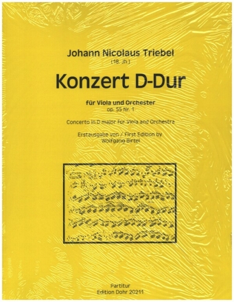 Konzert D-Dur op.55 Nr.1 fr Viola und Orchester Partitur