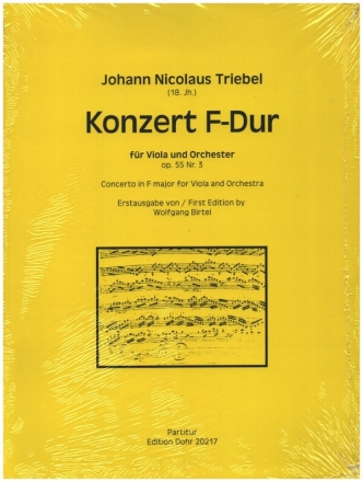 Konzert F-Dur op.55 Nr.3 fr Viola und Orchester Partitur