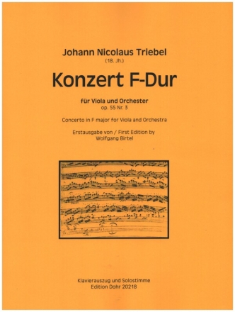 Konzert F-Dur op.55 Nr.3 fr Viola und Orchester Klavierauszug