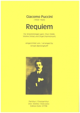 Requiem fr dreistimmigen Chor (SAM), Violine (Viola) und Orgel (Harmonium) Partitur (la)