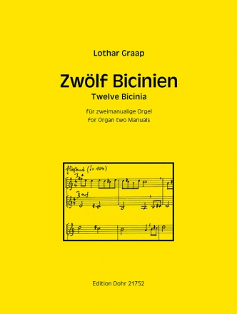 12 Bicinien fr zweimanualige Orgel