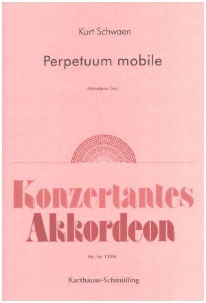 Perpetuum mobile fr Akkordeon Duo Partitur mit Einlegestimme