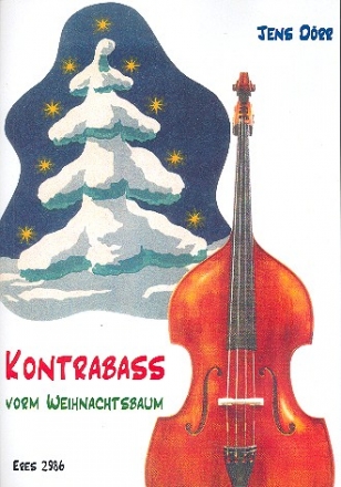 Kontrabass vorm Weihnachtsbaum fr Kontrabass