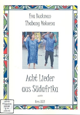 8 Lieder aus Sdafrika (+DVD) fr gem Chor a cappella Partitur