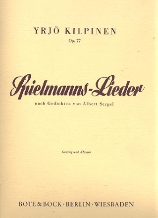 Spielmanns-Lieder op.77 fr Gesang (mittel) und Klavier