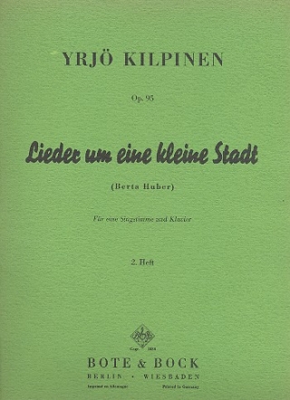 Lieder um eine kleine Stadt op.95 Band 2 fr Gesang und Klavier