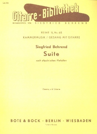 Suite nach altpolnischen Melodien Gesang und Gitarre