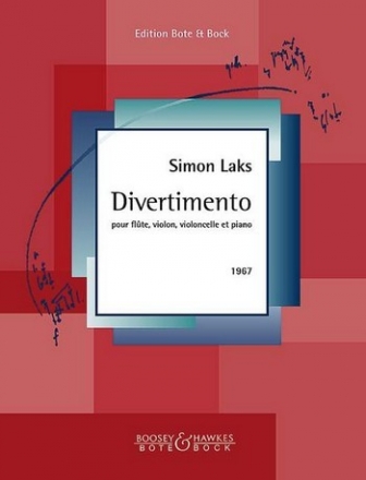 Divertimento pour flte, violon, violoncelle et piano partition et parties