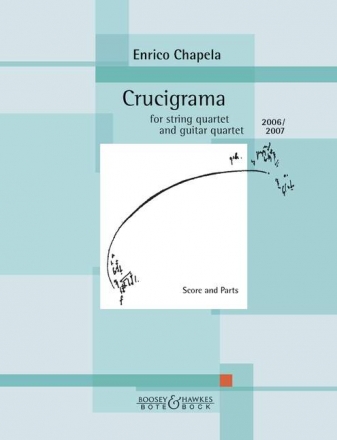 Chapela, Enrico Crucigrama 4 Gitarren und Streichquartett Partitur und Stimmen