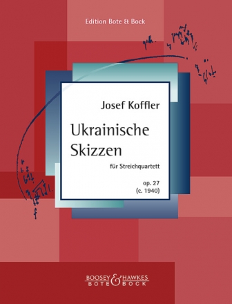 Ukrainische Skizzen op. 27 (1940) fr Streichquartett Partitur und Stimmen