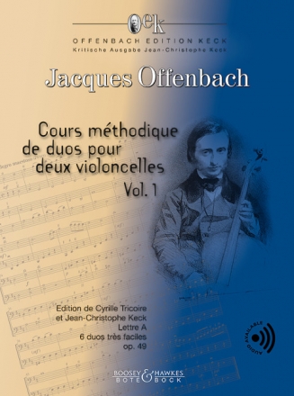 Offenbach, Jacques, Cours mthodique de duos pour deux violoncelles Vo 2 Violoncelli (+ Online-Audio) Spielpartitur