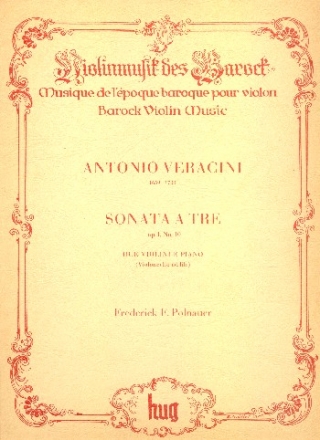 Sonate a tre op1,10 per 2 violini e piano (violoncello ad libitum) partitura e parte