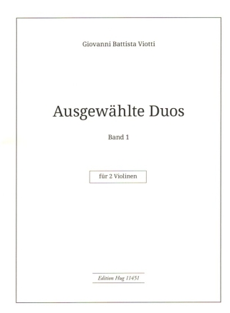 Ausgewhlte Duos Band 1 fr 2 Violinen 2 Stimmen