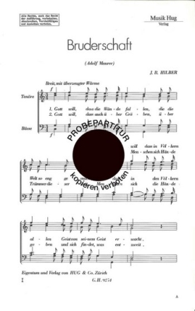 Hilber, J.B. Bruderschaft Mnnerchor