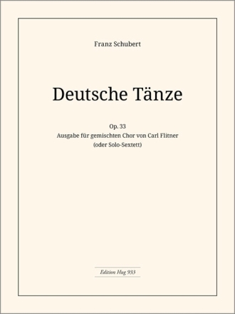 Schubert, Franz Deutsche Tnze gemischter Chor und Klavier