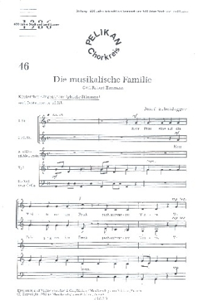 Die musikalische Familie fr Kinderchor (Jugendchor) (Instrumente ad lib) Partitur