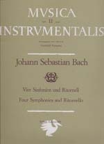 Johann Sebastian Bach 4 Sinfonien und Ritornelle Streichorchester und Basso Cuntinuo Partitur