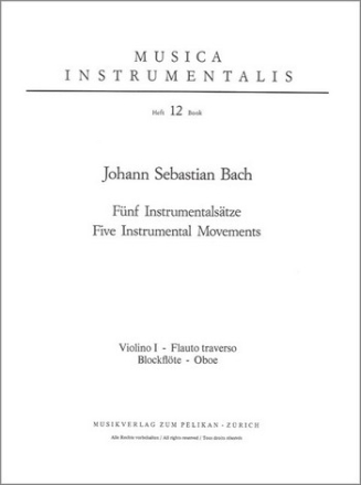 Johann Sebastian Bach 5 Instrumentalstze Orchester Stimmen Set komplett (3.3.2.2.1)