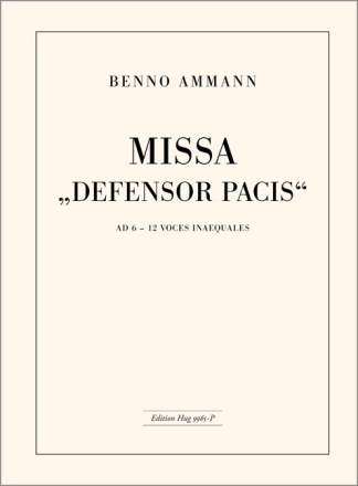 Missa Defensor Pacis fr gem Chor und Klavier Partitur