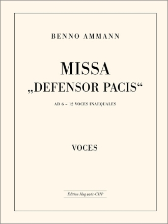 Missa Defensor Pacis fr gem Chor und Klavier Chorpartitur