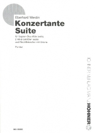 Konzertante Suite fr Sopranblockflte, 2 Altblockflten, Blockfltenchor und Gitarre partitur