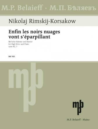 Rimskij-Korsakow, Nikolaj Enfin les noirs nuages vont s'parpillant fr tiefe Stimme und Klavier