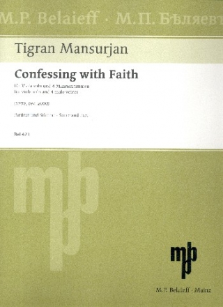 Confessing with Faith fr Viola und 4 Mnnerstimmen (CtTTBar) Partitur und Stimme