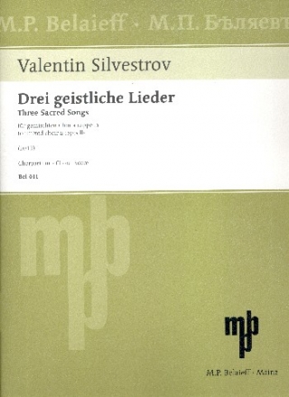 3 geistliche Lieder fr gem Chor a cappella Partitur