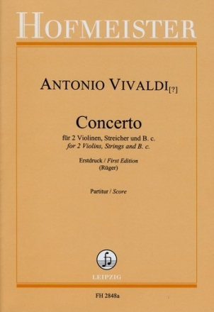 Concerto fr 2 Violinen, Streicher und Bc Partitur