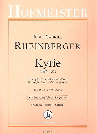 Kyrie JWV155 fr gem Chor und Klavier (Orgel) Partitur