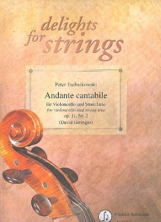 Andante cantabile op.11,2 fr Violoncello solo, Violine, Viola und Violoncello Partitur und Stimmen