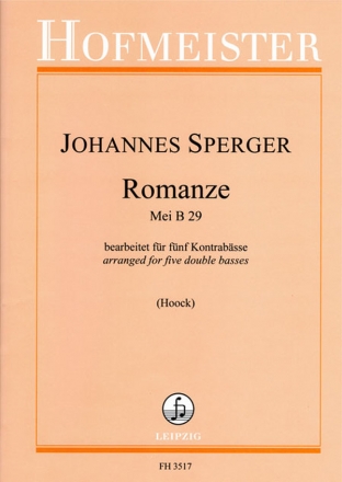 Romanze Mei B 29 fr 5 Kontrabsse Partitur und Stimmen in Wiener - und Quartstimmung