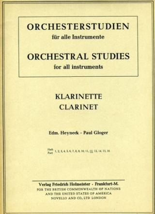 Orchesterstudien Klarinette Band 12