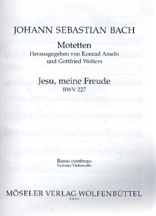 Jesu, meine Freude BWV 227 fr gem Chor (SSATB) und Orchester Violone(Violoncello)