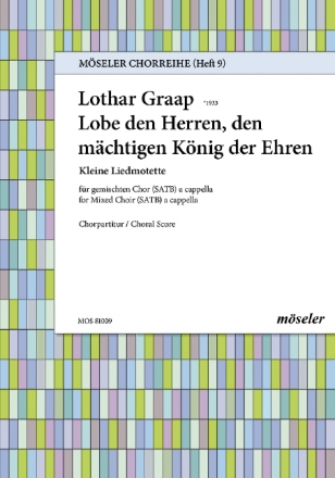 Lobe den Herren, den mchtigen Knig der Ehren gemischter Chor (SATB) Chorpartitur