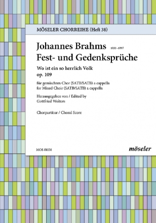 Fest- und Gedenksprche op. 109 gemischter Chor (SATB/SATB)