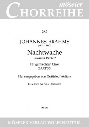 Nachtwache op. 104,1-2 fr gem Chor (SAATBB) Partitur