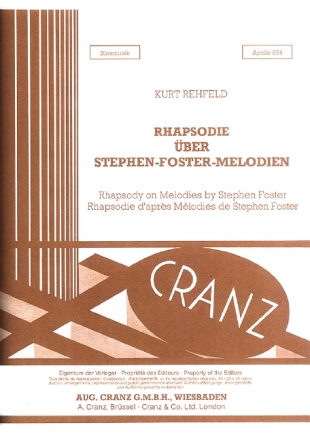 CRZ554    Rehfeld, Kurt Rhapsodie ber Stephen-Foster-Melodien fr Blasorchester Stimmensatz