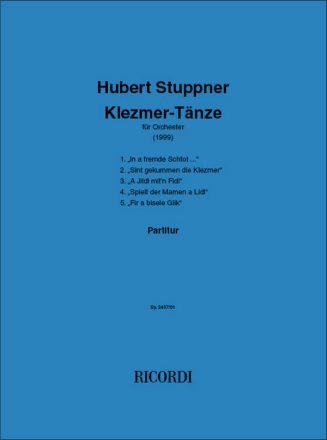 Klezmer Taenze Fuer Orchester Orchestra Buch